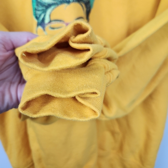 "F-Bomb Mom" Women's Cozy Comfortable Yellow Hoodie Hooded Sweatshirt Size L - Picture 6 of 12